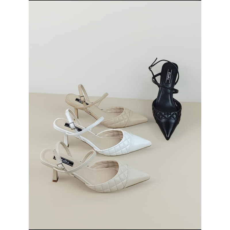 Giầy cao gót Enako Tp13764 - mũi nhọn gót cao 7cm