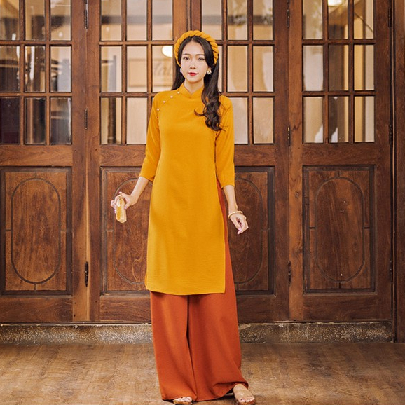 Áo dài Cách tân dáng  suông chất lụa tây thi hiện đại , Áo dài nữ cách tân 2023