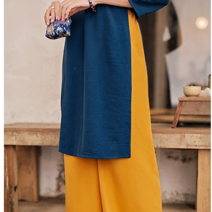 Áo dài Cách tân dáng  suông chất lụa tây thi hiện đại , Áo dài nữ cách tân 2023