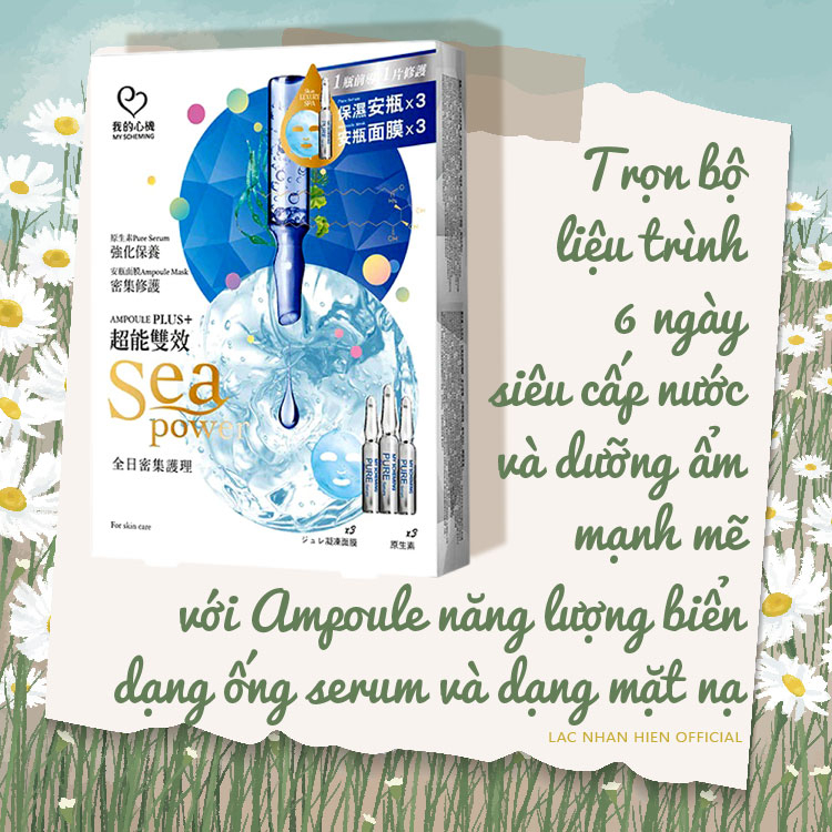 LIỆU TRÌNH 6 NGÀY SIÊU DƯỠNG ẨM MY SCHEMING SEA POWER PREMIER NOURISHING MOISTURIZING AMPOULE MASK SET