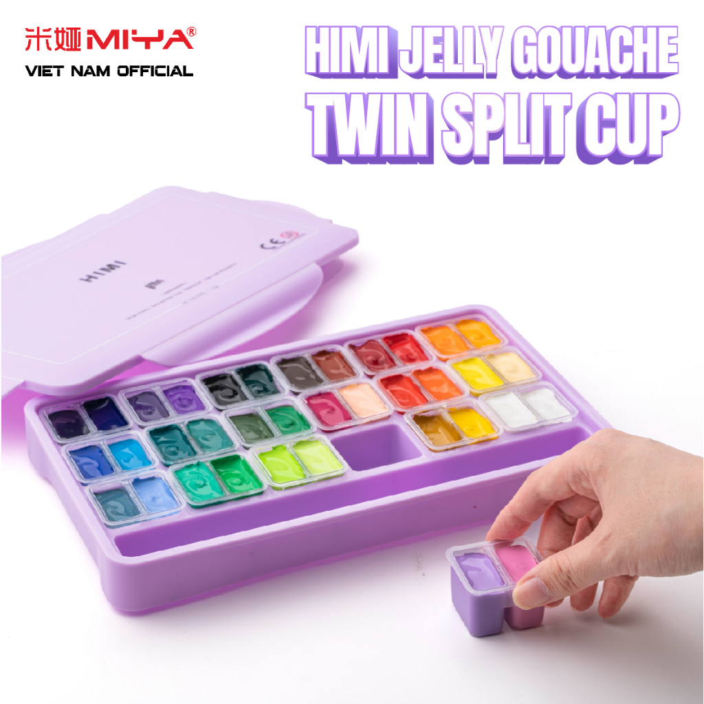 Bộ màu Gouache Himi Twin Split Cup 36/48 Màu - New 2023