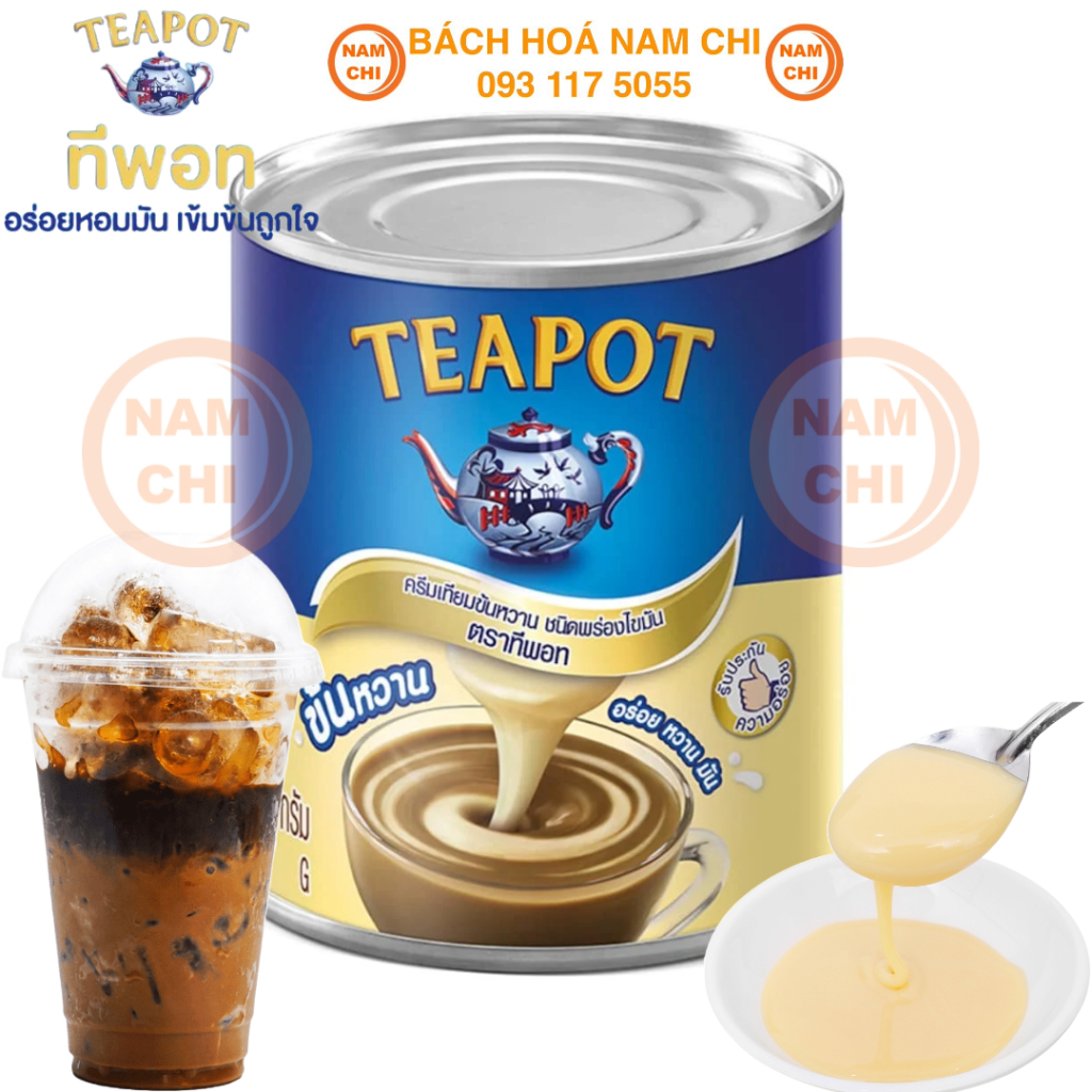 [TEAPOT] Sữa Đặc Teapot Thái Lan Lon 380G Thơm Ngon Sánh Mịn Pha Cà Phê Sinh Tố Cực Ngon