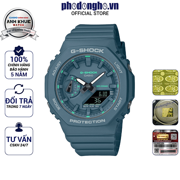 Đồng hồ unisex dây nhựa size nhỏ G-SHOCK Casio Anh Khuê GMA-S2100GA-3ADR