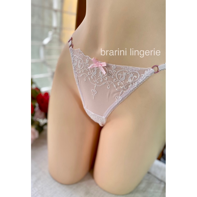 QP01-Quần Lót Lọt Khe Gợi Cảm Sexy Ren Màu Hồng Vintage ( Có Che Tên SP Khi Giao )