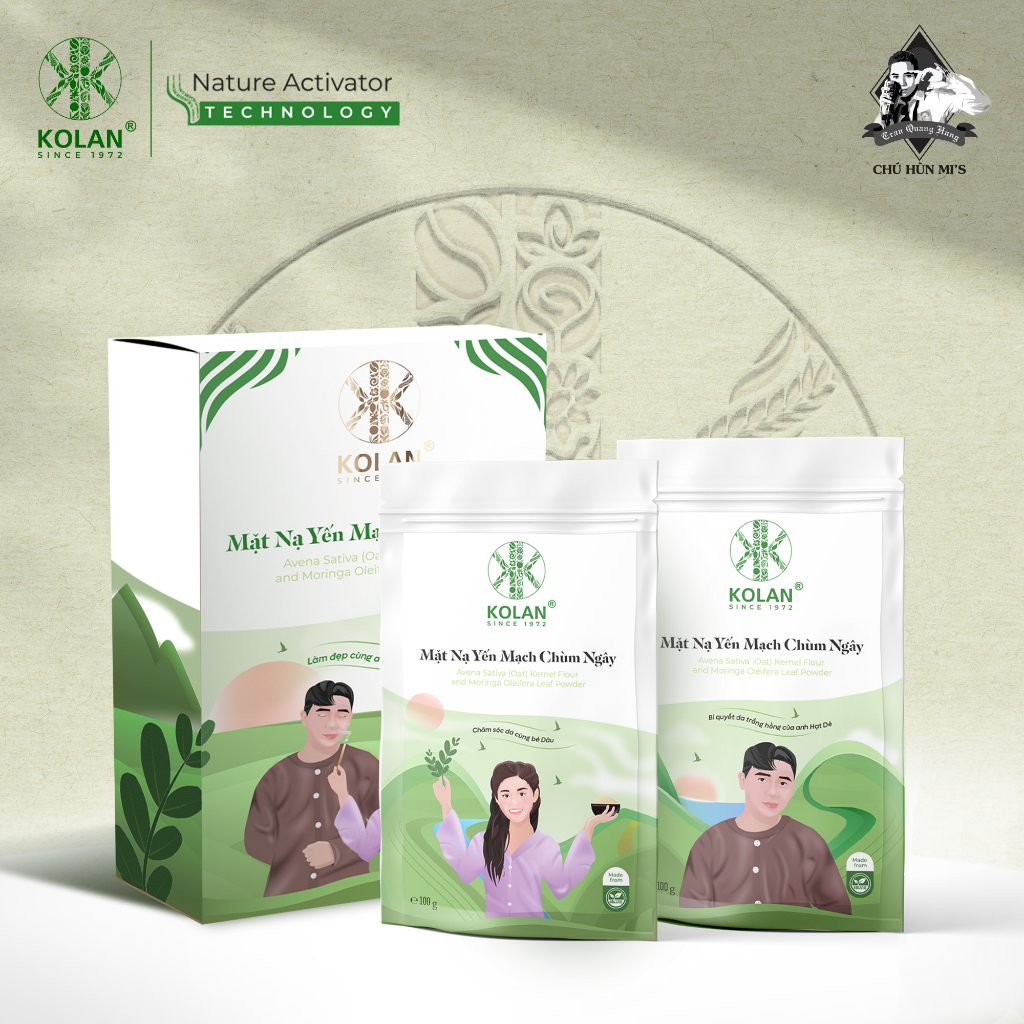 Mặt nạ yến mạch chùm ngây 200g - KOLAN
