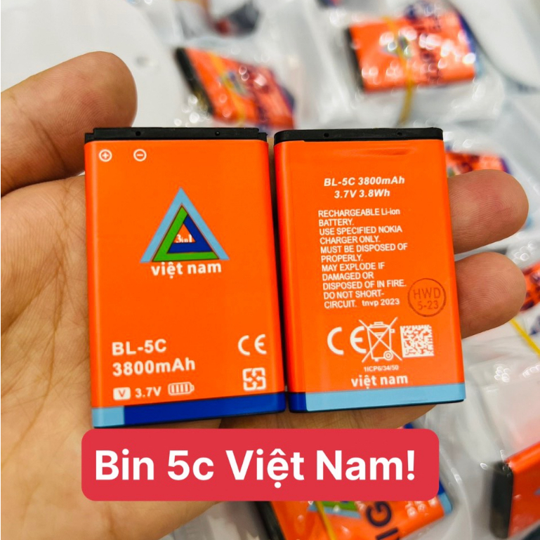 Pin nokia dung lượng cao 5C,4C.4U,4UL.4L. dành cho dòng máy NOKIA. pin chuẩn hãng có cam kết.