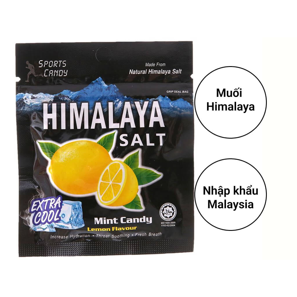 Kẹo bạc hà chanh muối Himalaya Salt gói 15g