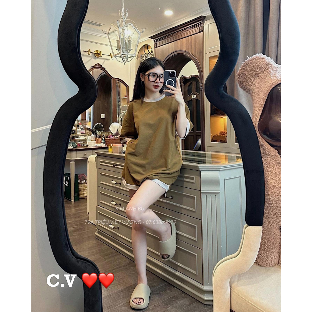 Set thun trơn cộc tay hàng QCL1