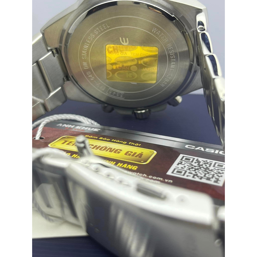 Đồng hồ nam dây kim loại EDIFICE chính hãng Casio Anh Khuê EFV-640D-5AVUDF