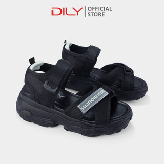 Giày sandal nữ DILY đế cao su quai hậu đi học, giày xăng đan nữ năng động cao 6cm AG0091