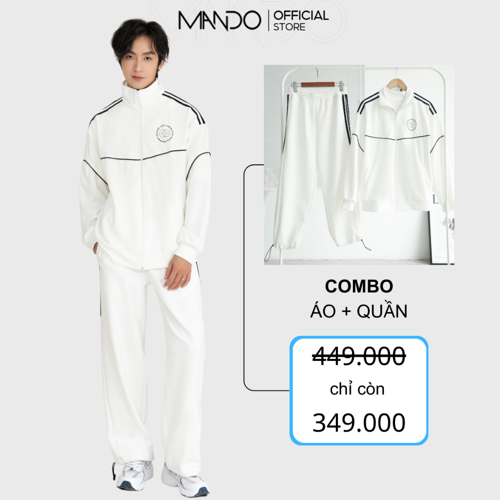Áo Khoác Thể Thao Jacket Nam MANDO Dài Tay Form Rộng Kiểu Dáng Basic Unisex Thời Trang Hàn Quốc JAK002