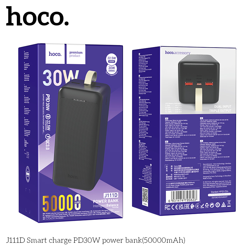 Sạc dự phòng Camping Hoco 50,000 mAh 60,000mAh 75,000mAh// Full mẫu
