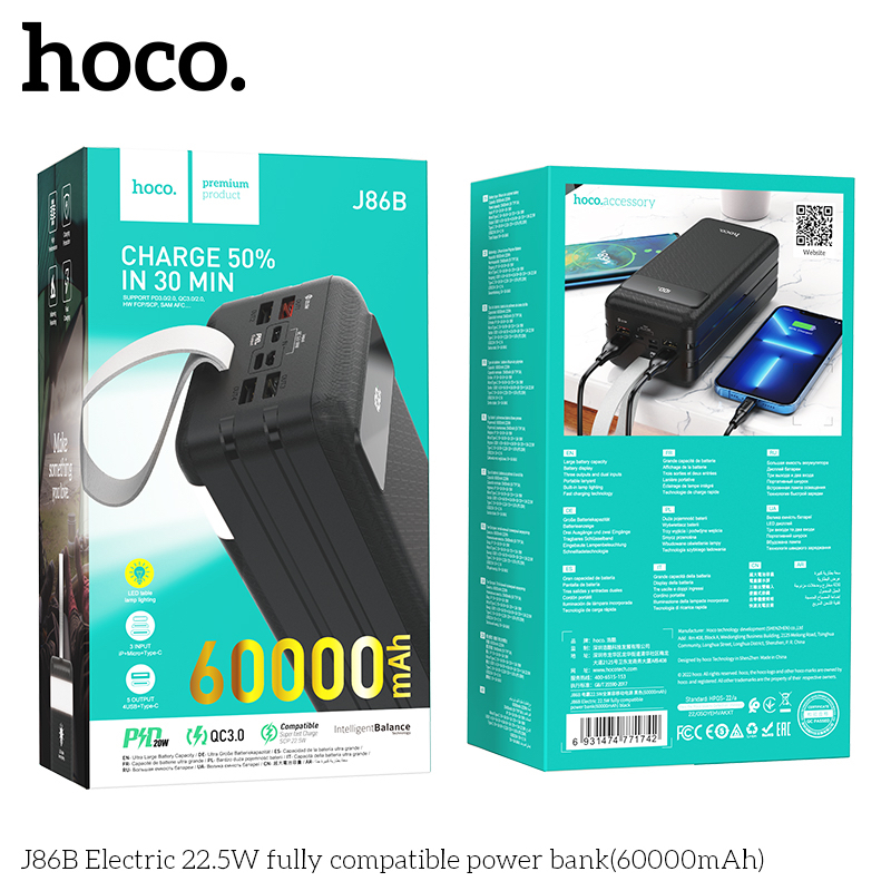 Sạc dự phòng Camping Hoco 50,000 mAh 60,000mAh 75,000mAh// Full mẫu