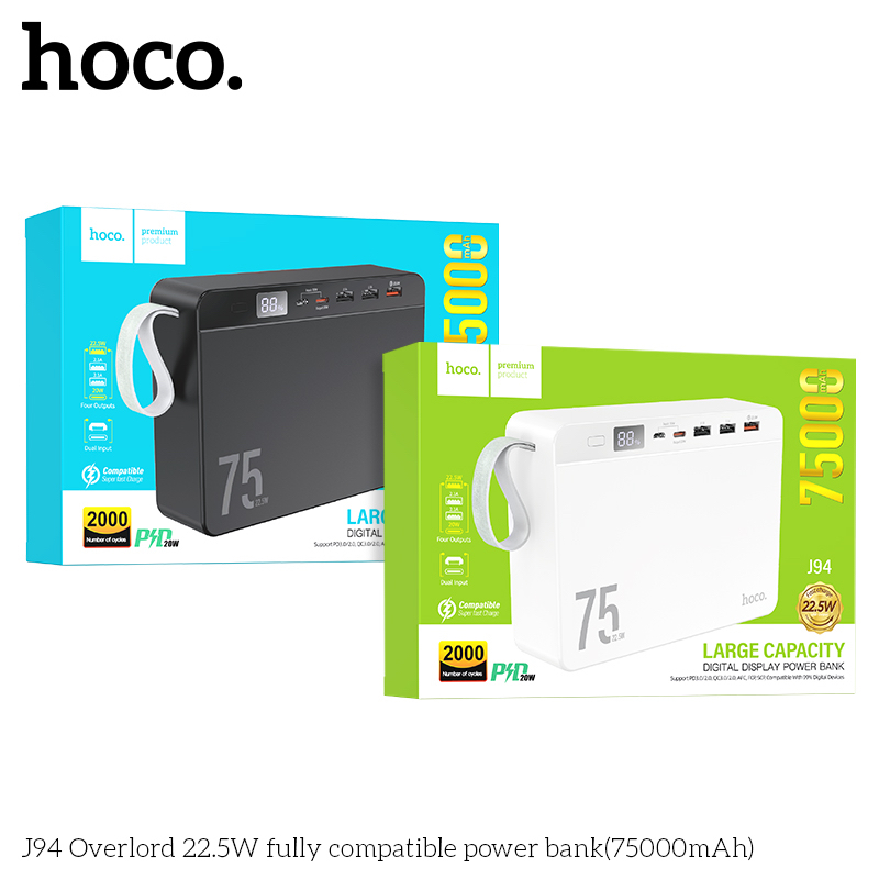 Sạc dự phòng Camping Hoco 50,000 mAh 60,000mAh 75,000mAh// Full mẫu