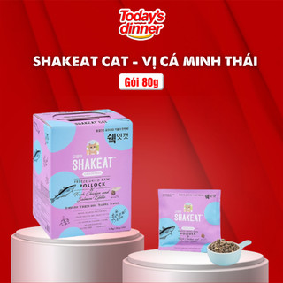 Thức ăn cho mèo SHAKEAT CAT mọi lứa tuổi vị cá minh thái dạng gói 80g