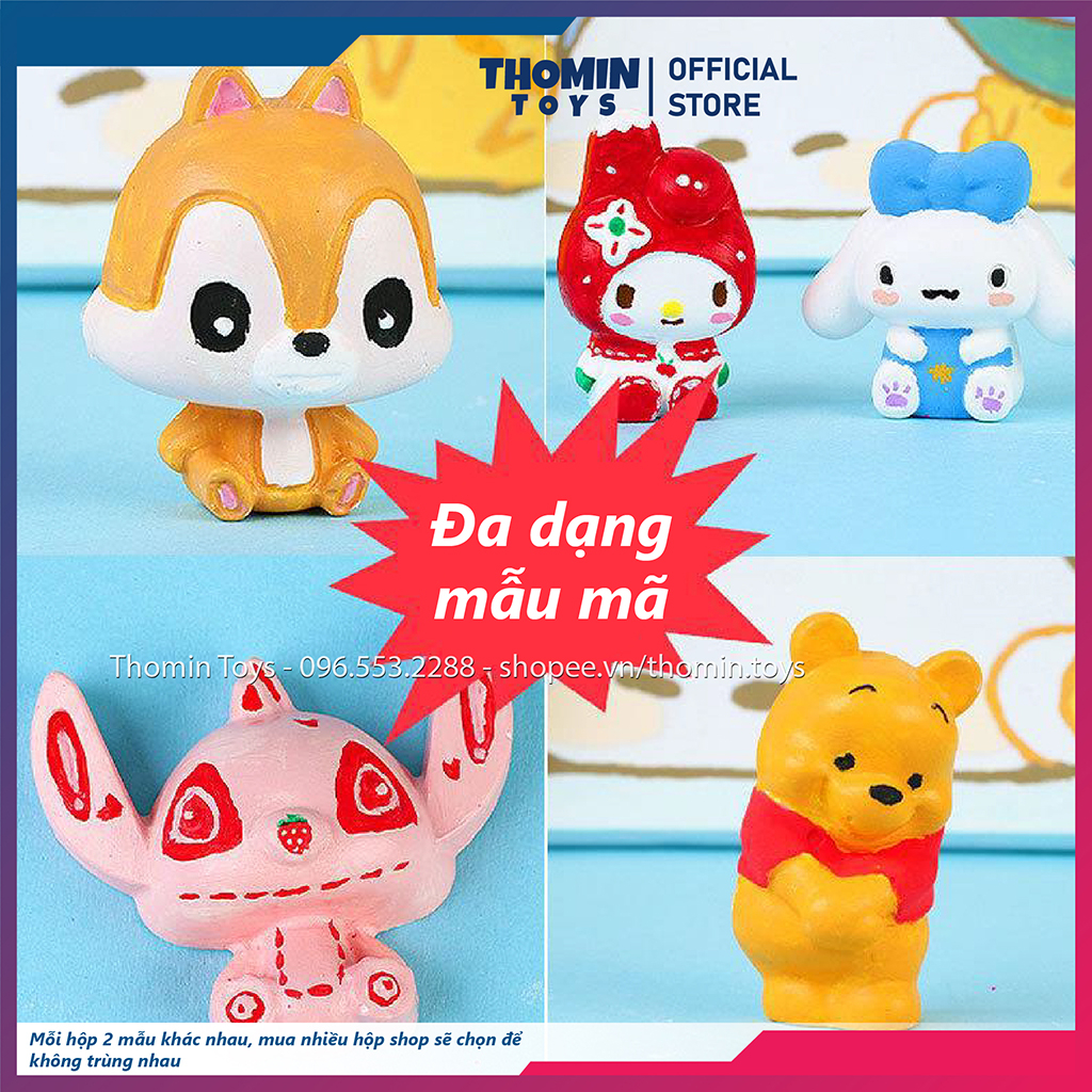 Bộ tô tượng thạch cao cho bé TẶNG KÈM màu và cọ, Set tượng tô màu mini có màu tô tượng bộ 6 màu acrylic