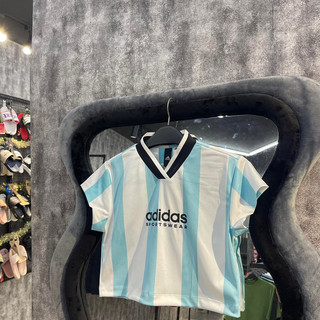 [ Chính Hãng] Áo thun lửng adidas Tiro Colorblock Crop Tee White / Light Aqua (IL7076) màu Trắng Xanh | PiuPiu Authentic