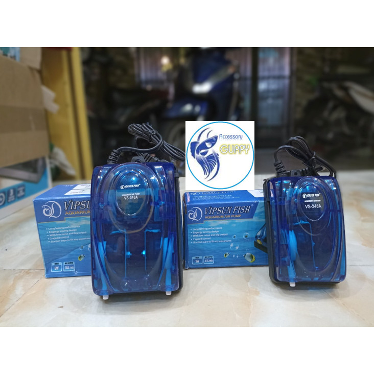 Máy sủi khí oxy (1 - 2 đầu ra) VIPSUN VS-248A & VS-348A