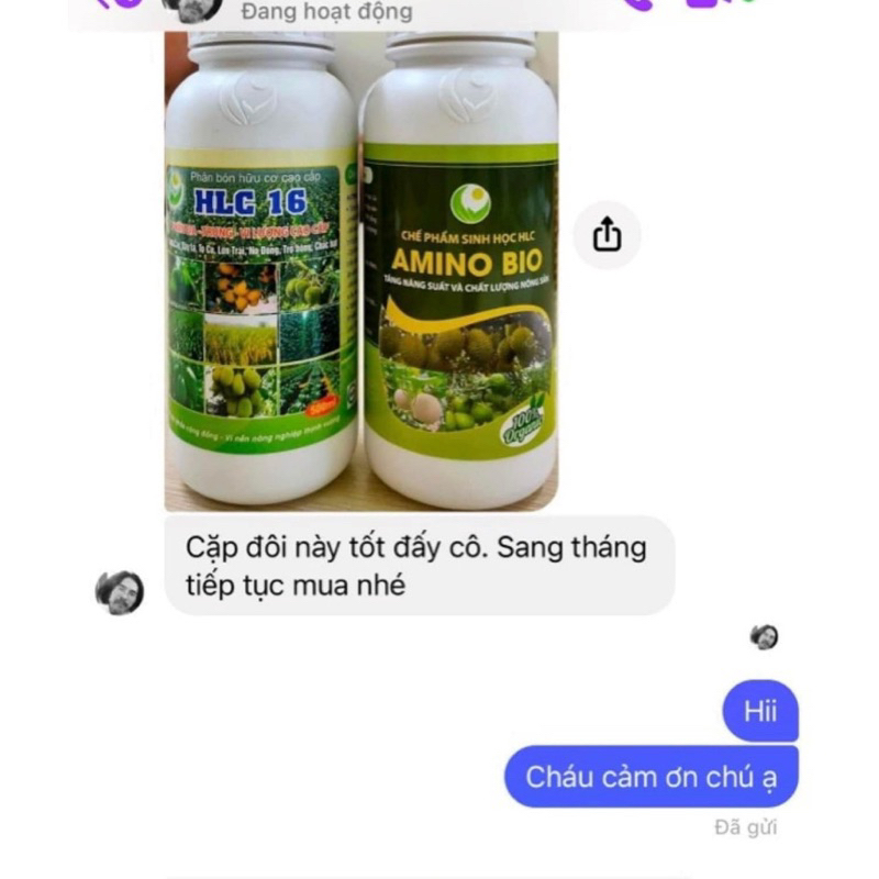 Combo hlc 16 và amino bio chai 500ml phân bón lá cao cấp giúp bật chồi vọt đọt mập cơi xanh dày lá