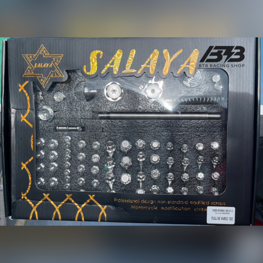 Bộ Full Ốc Salaya Inox 304 Mẫu S08 (mới nhất) Dành Cho Nhiều Dòng Xe