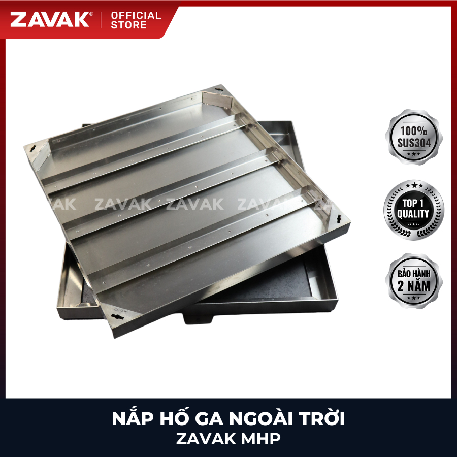 Nắp hố ga lát đá ZAVAK MHP*-AA60 KT60x60cm/ lát đá 4cm/ inox 304