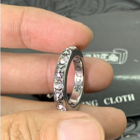 Nhẫn nam nữ unisex Chrome Heart TNF diamond trắng bạc fullbox cao cấp – Shop Lộc độc và lạ