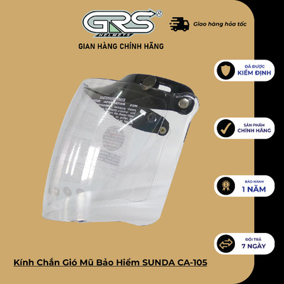 Kính Chắn Gió Mũ Bảo Hiểm SUNDA CA-105 gắn được cho tất cả các mũ ½ và ¾ trên thị trường - nhiều màu