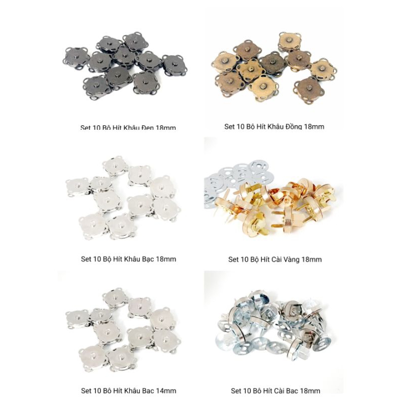 ❤️ Sỉ 10 Bộ Nút Hít Nam Châm ❤️