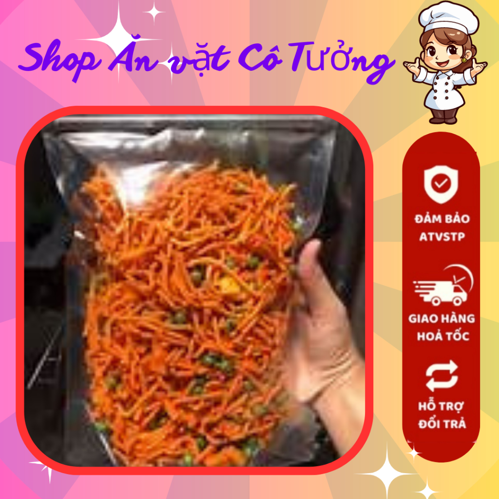 500G Bim Bim Tăm Đậu Hà Lan, Snack Que Bim Tăm Thái