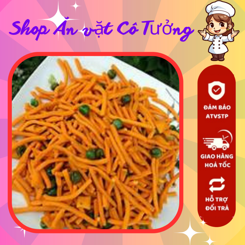 500G Bim Bim Tăm Đậu Hà Lan, Snack Que Bim Tăm Thái