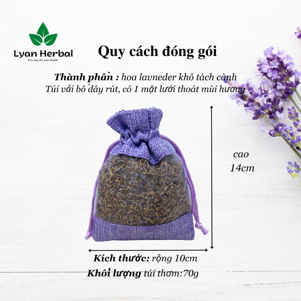 3 Túi thơm lavender túi thơm oải hương khử mùi treo xe ô tô treo tủ quần áo đuỗi muỗi mùi thơm dể chịu thư giản