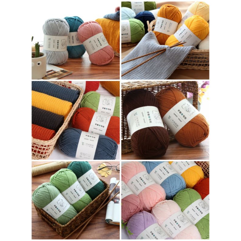 🌿 Len Yaoh Wool Đan Móc Khăn Áo Nón 🌿
