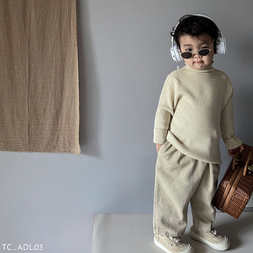 Áo len cho bé trai, áo len diện thu đông cho bé EMBES KIDS từ 8kg - 28kg