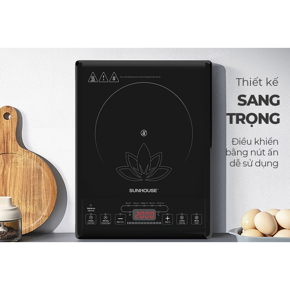 Bếp hồng ngoại cơ SUNHOUSE  SHD6011/SHD6013KB Công suất2000W- chính hãng bảo hành12 tháng
