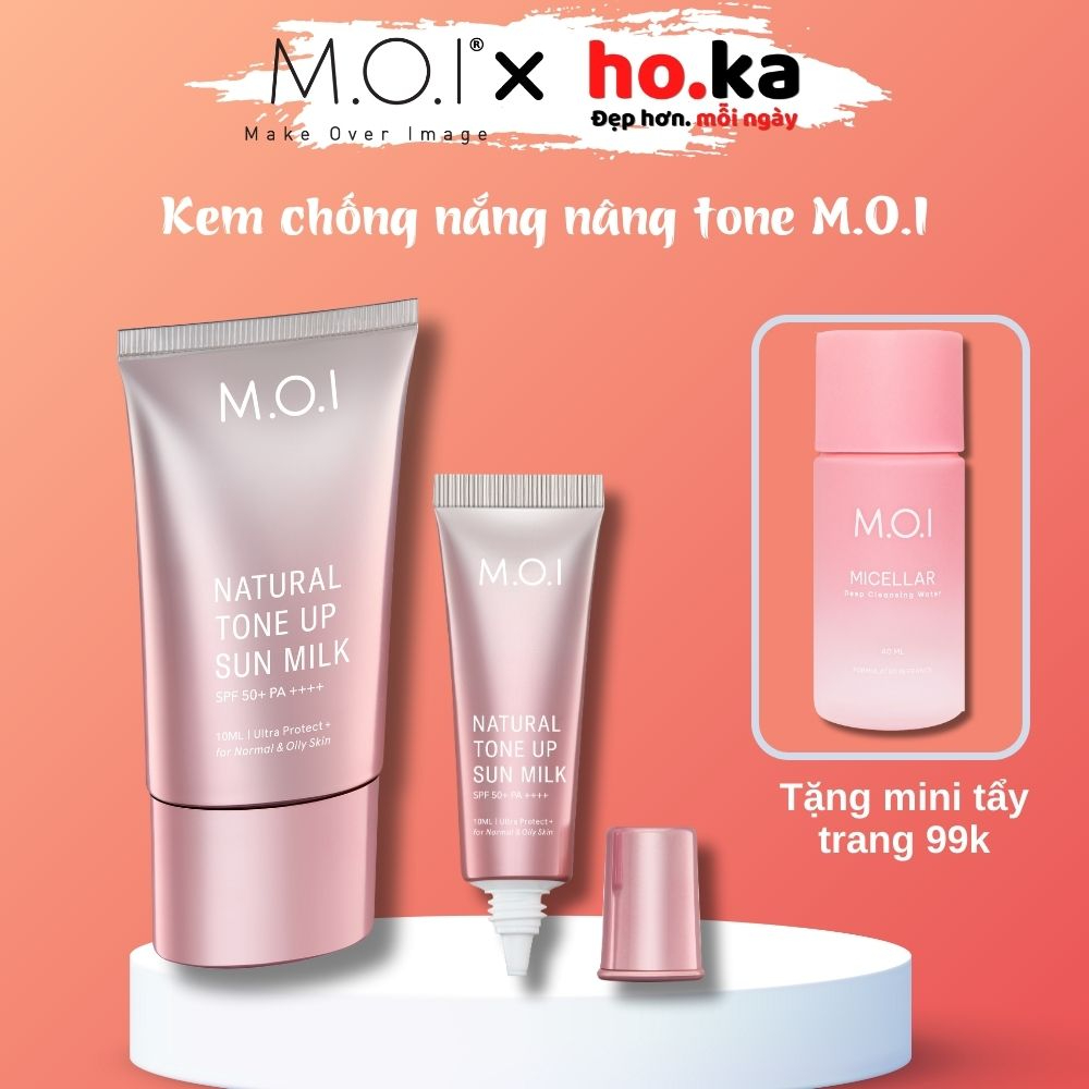 Kem chống nắng nâng tone MOI Hồ Ngọc Hà nâng tông tự nhiên SPF 50+ PA ++++40ml