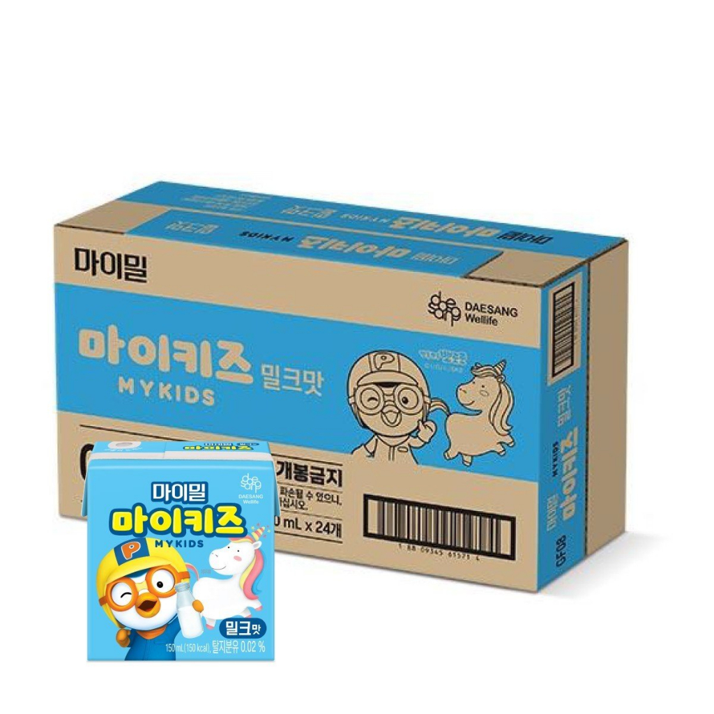 Thùng 24 hộp Sữa dinh dưỡng Mykids pororo vị sữa DAESANG WELLIFE mykids milk 150ml