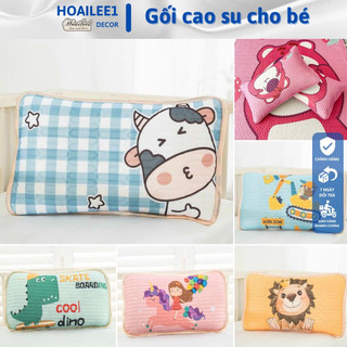 Gối điều hòa cao su non cho bé gối nằm cho bé chất liệu tencel cao cấp kích thước 30x50cm