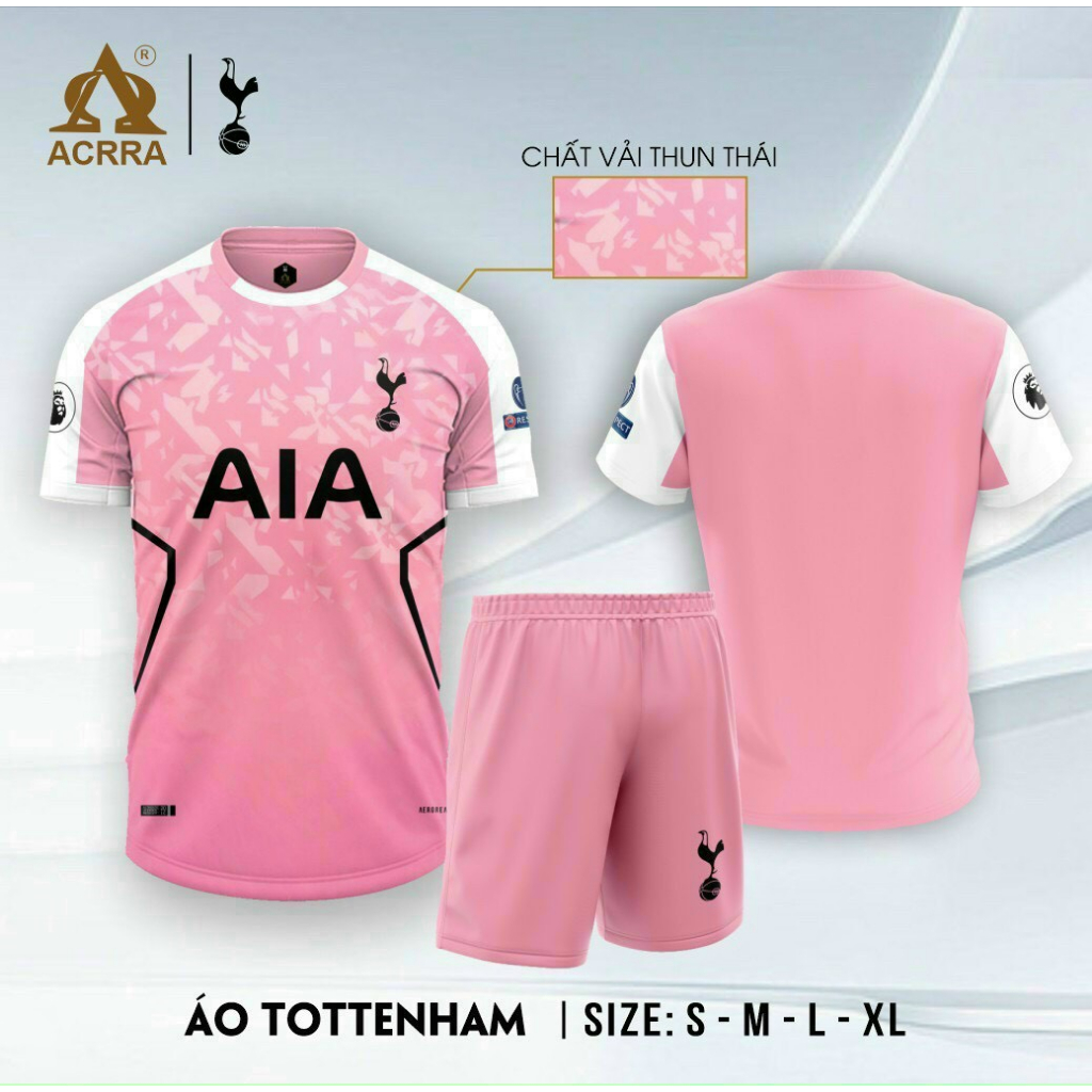 Bộ Quần Áo bóng đá, đá bóng, đá banh, áo thun in tên AIA Tottenham