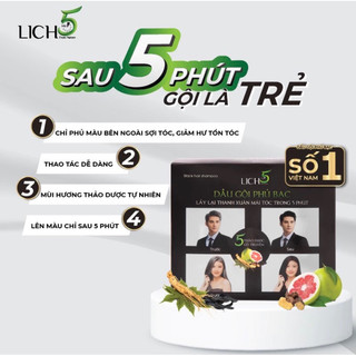 Dầu gội phủ bạc lich 5 - 1 hộp 20 gói
