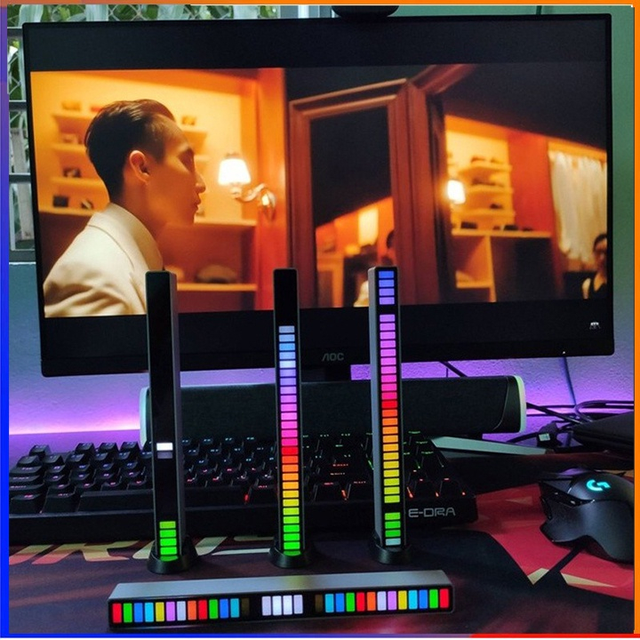Thanh led RGB nháy theo nhạc 16 TRIỆU MÀU điều khiển bằng cảm biến âm thanh siêu nhạy đèn trang trí decor phòng