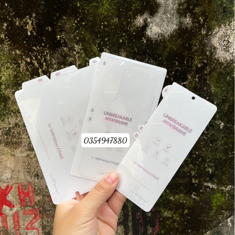 Bộ dán PPF nhám chống vân tay cho Samsung Z Fold 5, Z Fold 4, Z Fold 3 5G bảo mặt trước, mặt sau bản lề máy siêu tốt