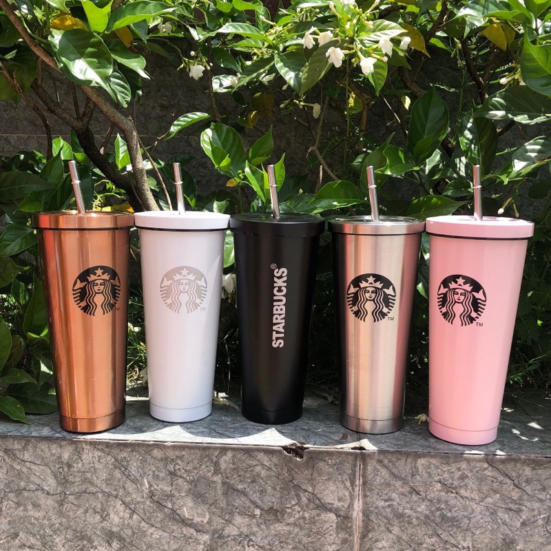 Cốc giữ nhiệt starbucks 750ml inox 304 kèm ống hút inox dễ dàng mang đi thuận tiện giữ nhiệt 6 giờ nóng lạnh