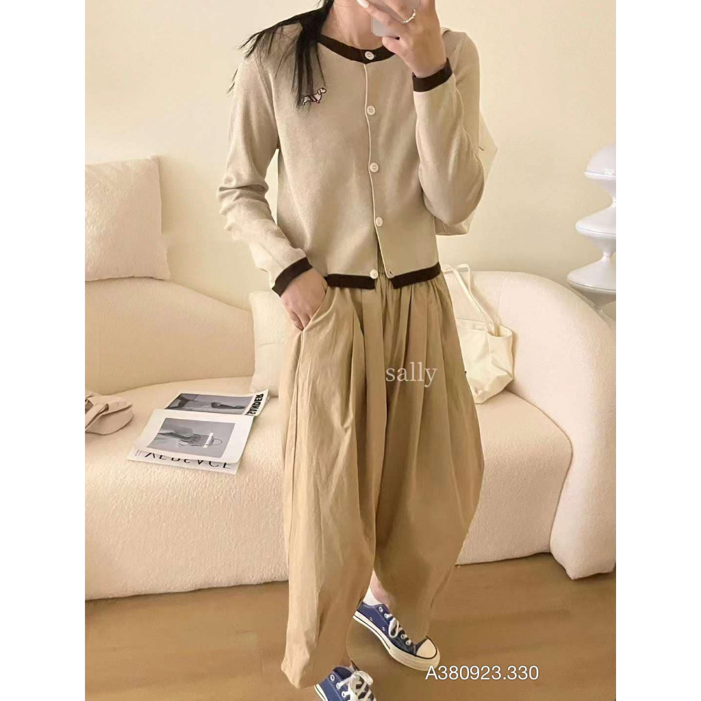 ÁO CADIGAN IN VIỀN GẤU HÀNG QUẢNG CHÂU