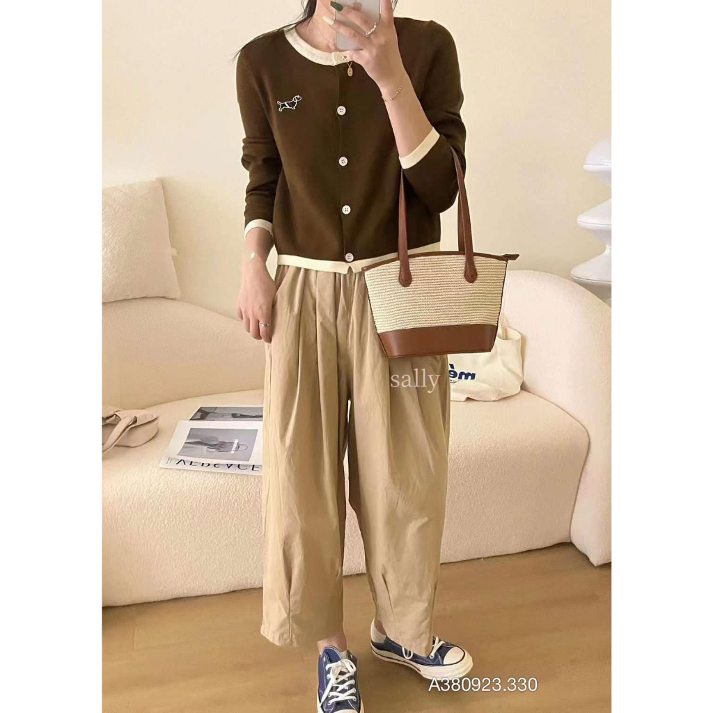 ÁO CADIGAN IN VIỀN GẤU HÀNG QUẢNG CHÂU