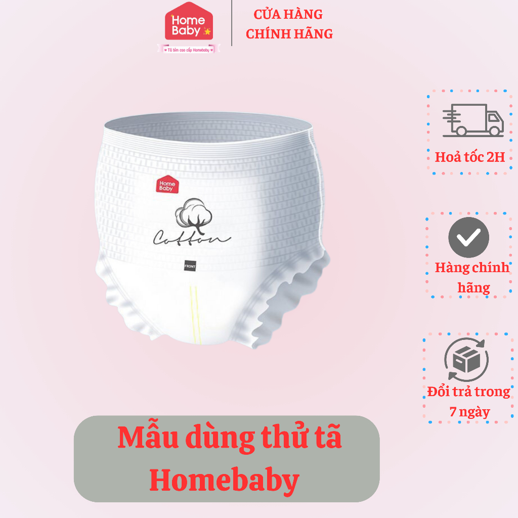 Tã Bỉm Homebaby cotton tự nhiên M44,L38, XL34, XXL32