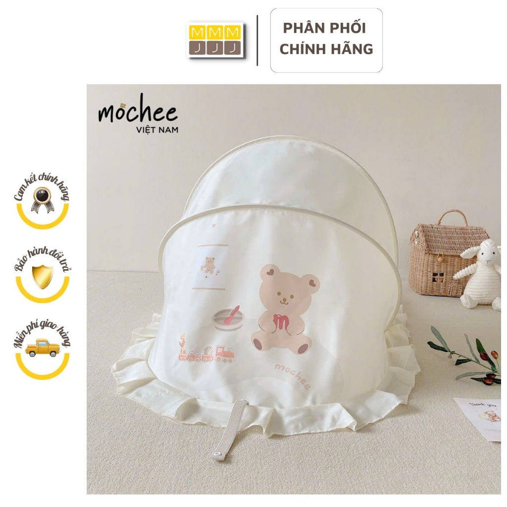 Màn chụp gấp gọn chống mỗi cho bé Mochee, mùng chụp tự bung che sáng hiệu quả dùng được cho giường và nôi cũi