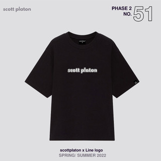 Scott Platon Áo thun Line Logo - Chất liệu cotton dày dặn đứng form