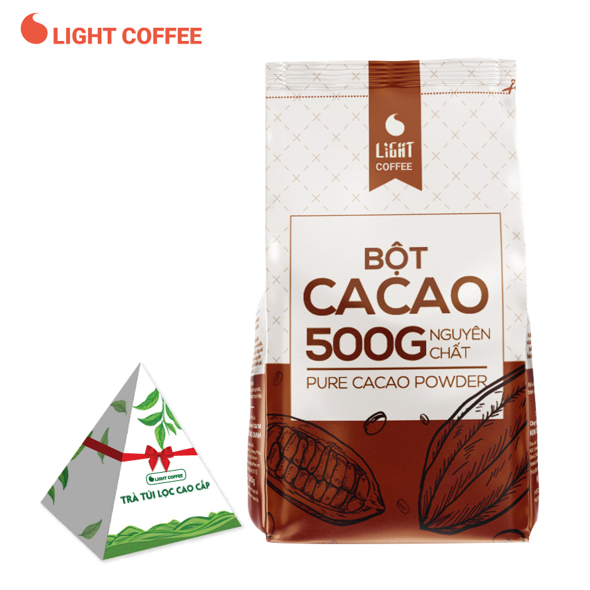 Bột cacao nguyên chất Light Coffee gói 500g vị đậm đà, thơm ngon