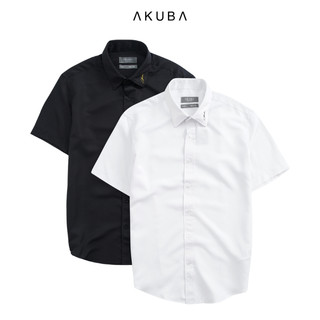 Áo sơ mi tay ngắn AKUBA, thiết kế sang trọng với form dáng slimfit, chất liệu chéo dày thoáng mát, dễ chịu 01F0496