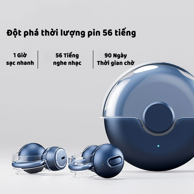 Tai nghe kẹp tai viền trong suốt Clip Ear S36